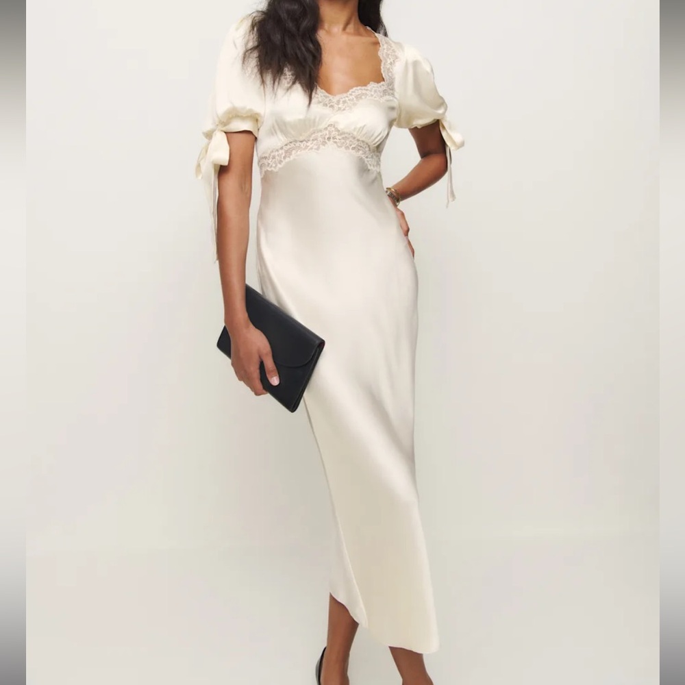 Reformation Stella Silk Dress